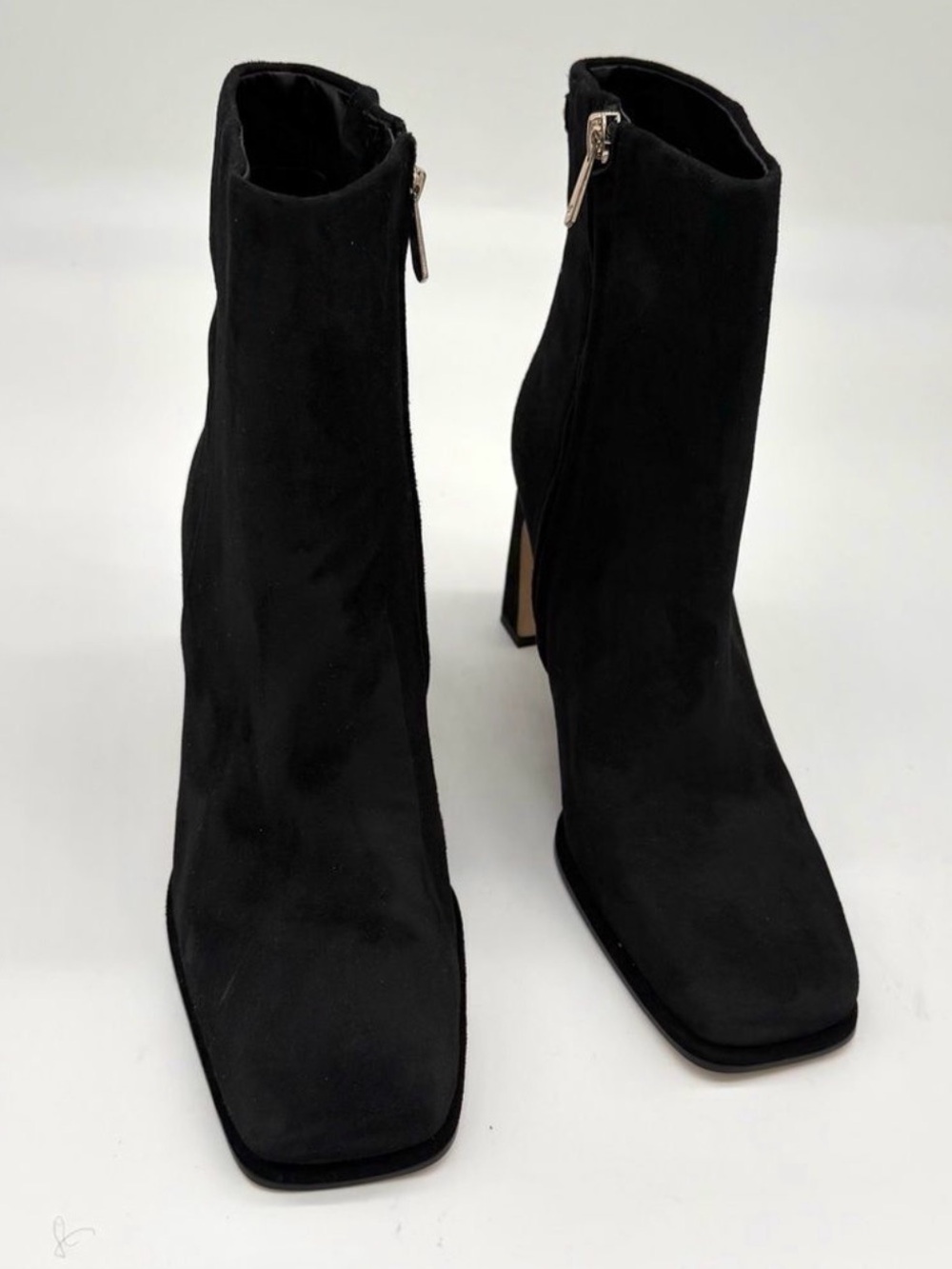Sam Edelman Irie Black Suede Ankle Boots Booties Sz 8